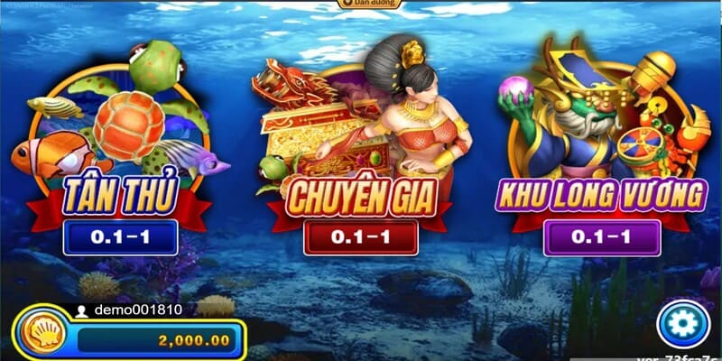Phòng chơi với nhiều cấp độ khác nhau tại tựa game